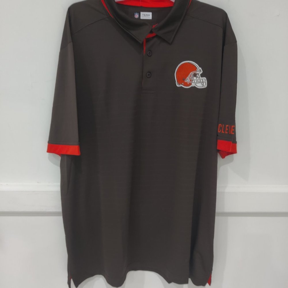 NWT NFL Team Apparel Men's Collared Cleveland Browns Polo Size M $50 CC245